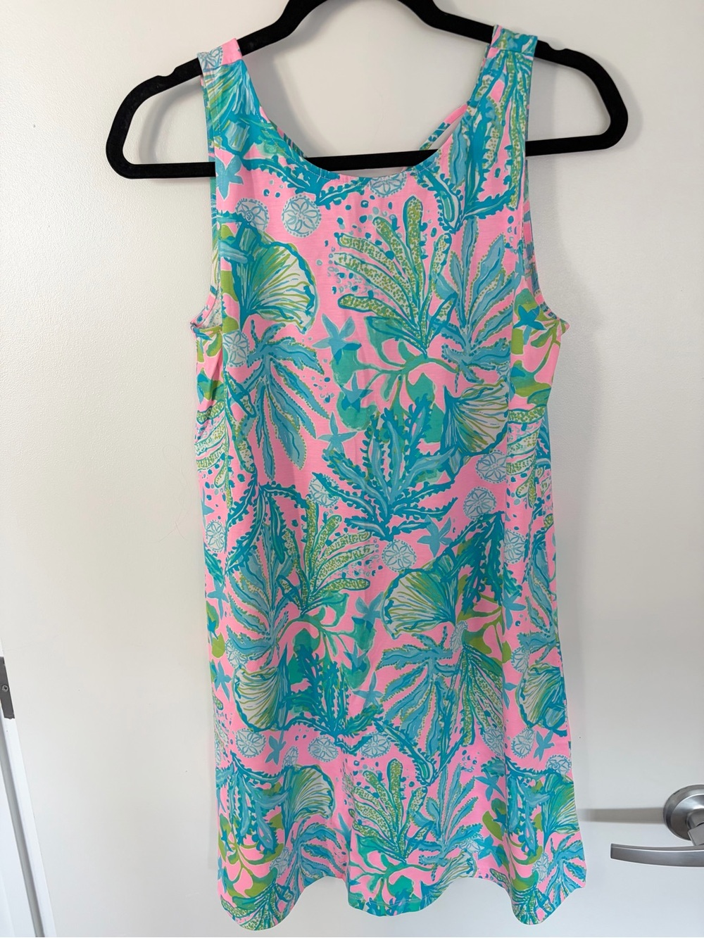 Lily Pulitzer Pink & Teal Tropical Shift Dress